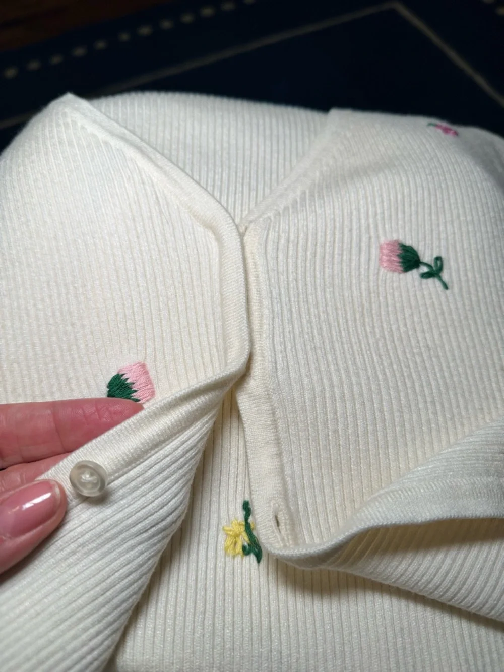 Favorite Daughter Knit Cardigan with Floral Embroidery - Picture 5 of 8